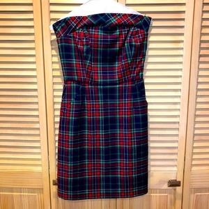 Vineyard Vines Plaid/Tartan Strapless Dress: Sz 0